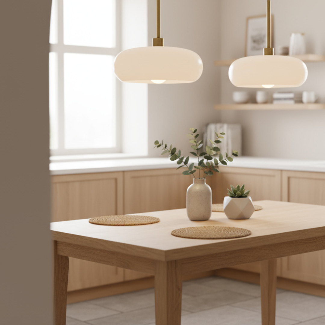 Lampa Wisząca ze Szklanym Kloszem