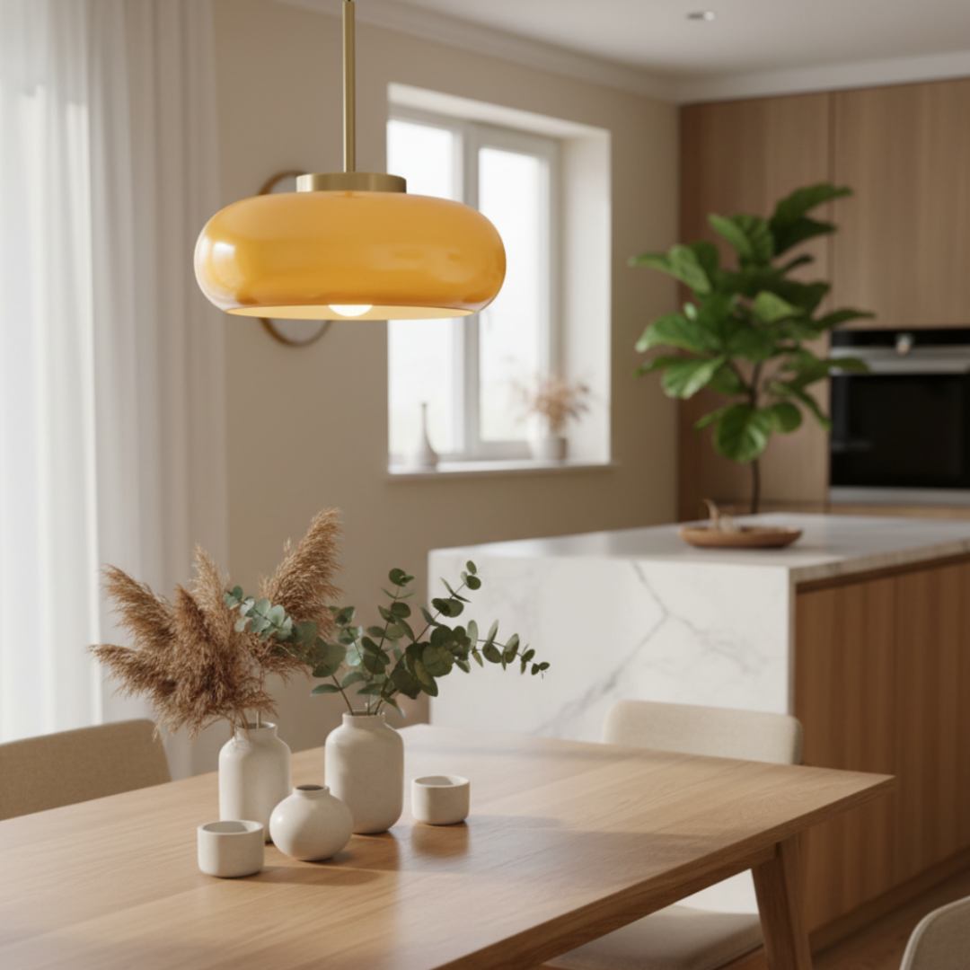 Lampa Wisząca ze Szklanym Kloszem